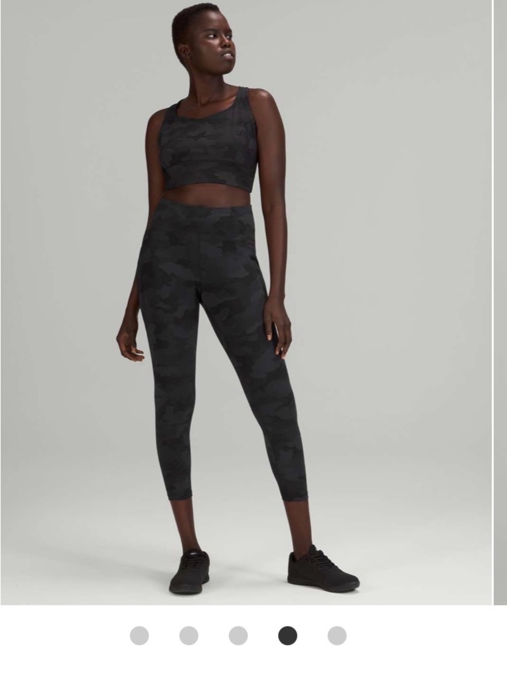 Lululemon Power Thru HR tight 25” pockets Heritage camo deep coal multi